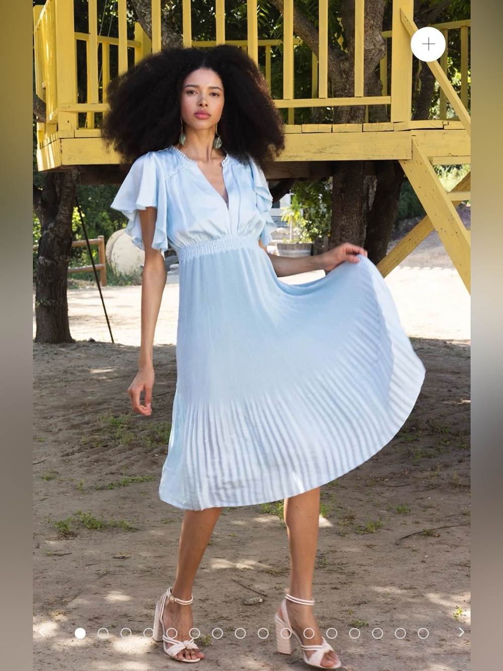 Hale Bob Della Baby Blue Dress Small